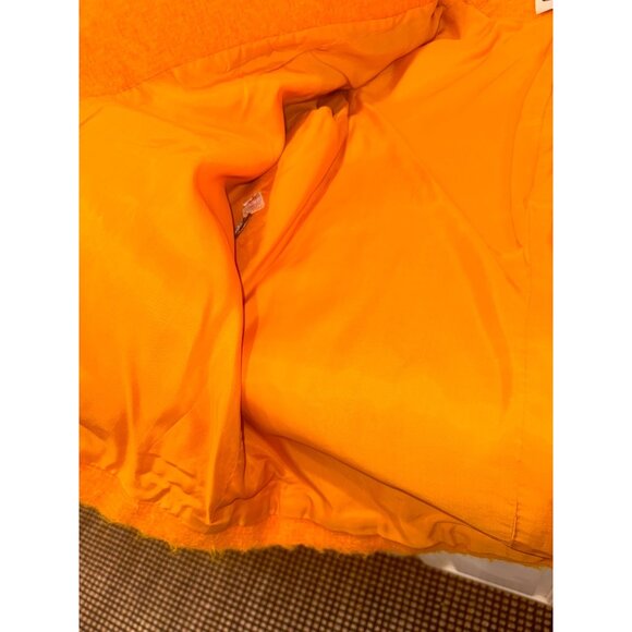 Vintage Boiled Wool Yellow Marigold Gallant Blazer Designer Coat Old Money City - Picture 11 of 12